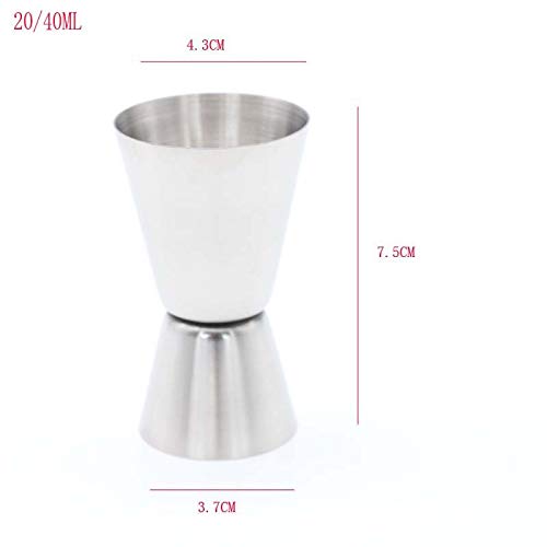 Markcur - Juego de 3 vasos medidores de acero inoxidable para cócteles