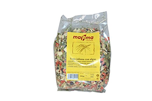 MARMA Sopa Juliana con Algas - 6 Paquetes de 200 gr - Total: 1200 gr