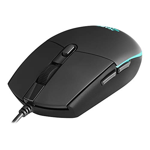 Mars Gaming MMG Ratón RGB Flow, Sensor Óptico 3200 DPI, Antideslizante Negro