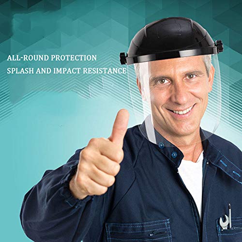 MáScara Antichoque Protector Facial Transparente A Prueba De Salpicaduras Montado En La Cabeza con Casco Universal