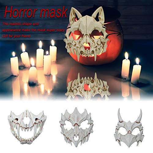 Máscara de Halloween HONUTIGE, para cosplay japonés, Halloween, estilo japonés, máscara de terror, disfraz de Halloween, antigüedad, máscara de terror, juego de rol para adultos