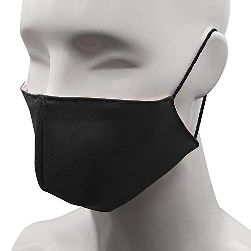 MASCARILLA PERSONALIZABLE CON LOGO, NOMBRE TELA LAVABLE TEJIDO TNT (NEGRO)