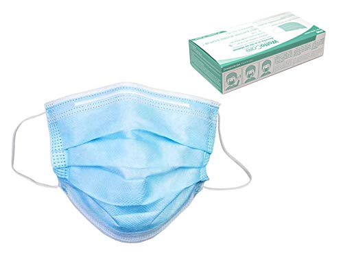 Mascarilla Quirúrgica Tipo I, WottoCare Mascarilla Médica Protección Desechable. Caja 20 Unidades. 3 capas. BFE superior al 95% (eficiencia de filtración de bacterias). Mascara Facial No estéril.