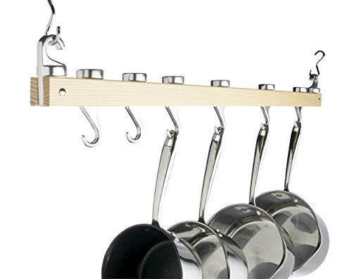 Master Class MCPOTRACKSGL - Barra de Techo para Colgar ollas (92 cm), en Madera