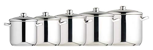 Master Class MCSTPOT22 - Cacerola de acero inoxidable (22 cm, 7 L)