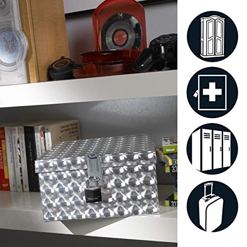Master Lock 9130EURTBLK Lote de 2 Candados con Llave con cuerpo de aluminio macizo revestido, Negro, 30 mm, Set de 2 Piezas