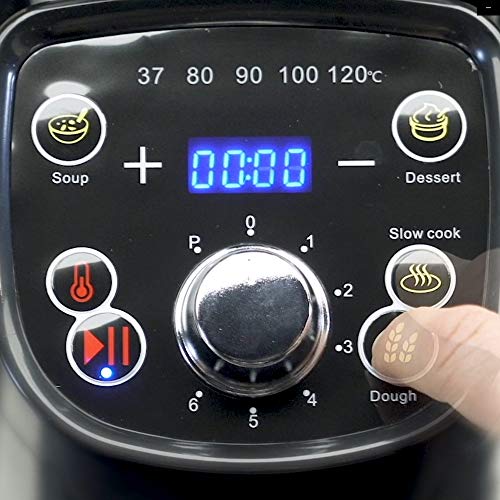 MasterPro Foodies, Robot de Cocina Multifunción, Capacidad 1,75L, Selección Grado a Grado, 6 Velocidades, Programable, Jarra Apta Lavavajillas 1200W 220-240v, Q3570