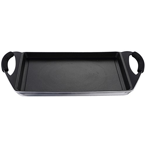 MasterPro Set 3 piezas: Asador grill 40 cms y 2 sartenes Ø16/Ø20 cms, aluminio prensado, antiadherente doble capa, inducción