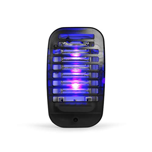 Matainsectos eléctrico, luz ultravioleta, enchufe eléctrico, protección contra mosquitos, para 10 m2 (protección contra insectos, silencioso e inodoro, 2 W, lámpara mosquitos)