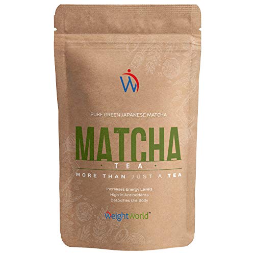Matcha Tea 100 gr | Té Matcha Ceremonial Japones, Polvo de Té 100% Natural, Dieta Detox Adelgazante, Aumenta Energía, Metabolismo, Potente Antioxidante Rico en Vitamina A, K y E, Sin Gluten, Vegano