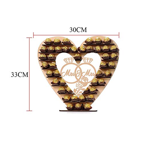 Matedepreso Fiesta Adorno Chocolate Soporte Duradero Sala Sth No Tóxico Forma Corazón Decoración Bricolaje Boda Cumpleaños Ecológico Mantic Soporte