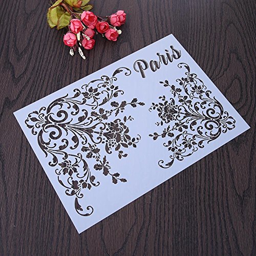 Matefield - Plantilla de 21 x 30 cm para manualidades, decoración de tartas, galletas, flores, rociado, troquelado