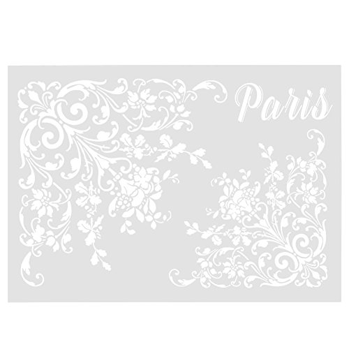 Matefield - Plantilla de 21 x 30 cm para manualidades, decoración de tartas, galletas, flores, rociado, troquelado