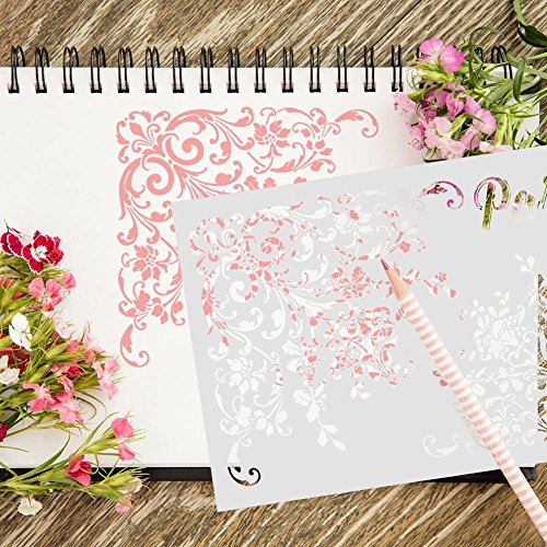 Matefield - Plantilla de 21 x 30 cm para manualidades, decoración de tartas, galletas, flores, rociado, troquelado
