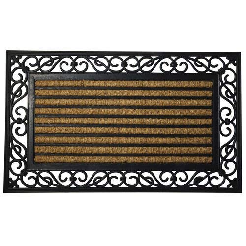 MAURER 5291035 Felpudo Fibra Coco y Goma Rayas 45x75 cm, 45 x 75 cm