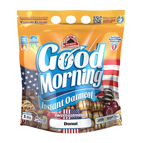 Max Protein - Good Morning Instant Oatmeal, Harina de avena, 1,5kg Red Velvet