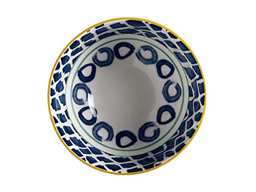 Maxwell & Williams Laguna Cuencos de postre pintados a mano, diseño de puerto, Porcelana