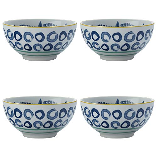 Maxwell & Williams Laguna Cuencos pequeños para aperitivos, salsas y frutos secos pintados a mano, Porcelana