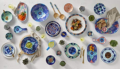Maxwell & Williams Majolica Soporte para cucharas con diseño Floral, cerámica, Azul