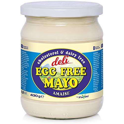 Mayonesa vegana FlavOil 430 g | Mayonesa sin huevo elaborada con aceite puro de girasol | Apto para dietas Keto | Sin gluten ni lácteos | Gran sabor