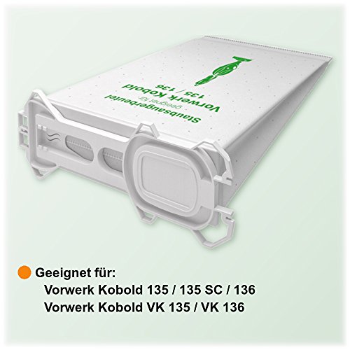 McFilter - 18 bolsas de fieltro para aspiradora Vorwerk Kobold 135/136/135SC/VK135/VK 136