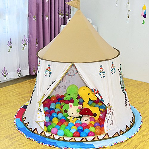 MCLJR De los niños Tienda de Juego, Piel de melocotón Material higroscópico, Transpirable, el Castillo de la Princesa portátil, Conveniente para Childrenplay Casa (48,4 * 45.6In)