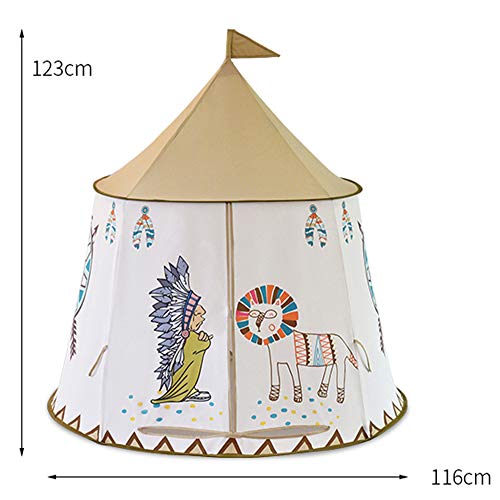 MCLJR De los niños Tienda de Juego, Piel de melocotón Material higroscópico, Transpirable, el Castillo de la Princesa portátil, Conveniente para Childrenplay Casa (48,4 * 45.6In)
