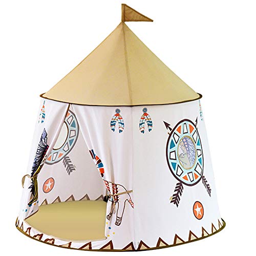 MCLJR De los niños Tienda de Juego, Piel de melocotón Material higroscópico, Transpirable, el Castillo de la Princesa portátil, Conveniente para Childrenplay Casa (48,4 * 45.6In)
