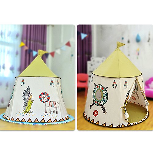 MCLJR De los niños Tienda de Juego, Piel de melocotón Material higroscópico, Transpirable, el Castillo de la Princesa portátil, Conveniente para Childrenplay Casa (48,4 * 45.6In)