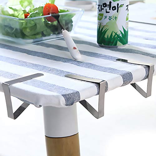 McNory 30 Pcs Clips de Acero Inoxidable Mantel Pinza,Mesa Sujeta manteles Plana Tablecloth Clips para Mesas para Casa, Restaurante Bodas Fiestas Picnics