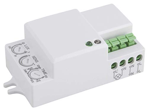 McShine Microondas Detector de Movimiento 360 °"LX PFI-701 C, 230 V/1200 W, Color Blanco, Adecuado para LED