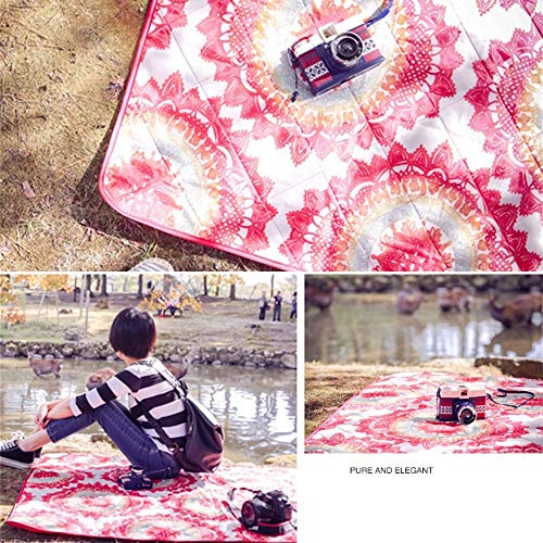 MDD Viaje en familia Manta para acampar al aire libre Manta para picnic al aire libre Máquina grande Lavable Alfombra Tela impermeable Tienda para acampar Pista de dormir 150 x 120 cm,Mundo hermoso