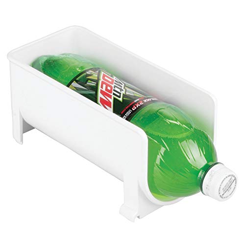mDesign Estante para botellas - Ahorre espacio con este botellero apilable y tenga siempre ordenadas sus botellas de vino, agua o refrescos - Vinoteca (set de 4 soportes individuales) - Blanco