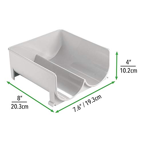 mDesign Moderno Estante para Botellas – Botellero apilable para Botellas de Agua y cantimploras – Elegante vinoteca para la Cocina y la despensa – Gris Claro