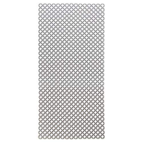 mDesign Tapete antideslizante para proteger el fregadero de arañazos – Alfombrilla de PVC extragrande – Protector de fregadero de cocina con diseño de rejilla – gris pizarra