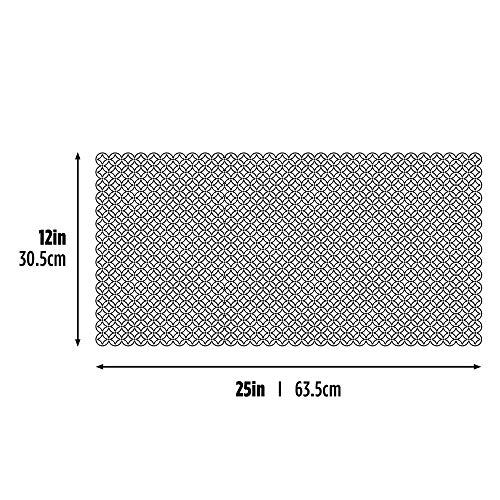 mDesign Tapete antideslizante para proteger el fregadero de arañazos – Alfombrilla de PVC extragrande – Protector de fregadero de cocina con diseño de rejilla – gris pizarra