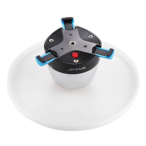 MDYHMC Cabezal de trípode panorámico de rotación de 360 ​​Grados de AMC y Bandeja Redonda con Control Remoto for teléfonos Inteligentes, GoPro, cámaras DSLR (Azul) (Color : Red)