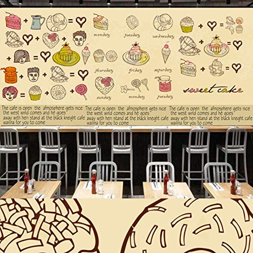 Meaosy Papel Tapiz Fotográfico De Alta Definición Pintado A Mano Estilo Europeo Pastel De Postre Mural Cafetería Utillaje Fondo Panadería De La Pared Fondo De Pantalla-450X300Cm