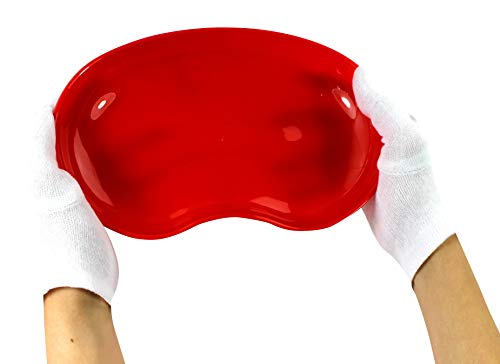 Medi-Inn – Cubeta para riñones de plástico, color rojo, 1 unidad, reutilizable, apta para alimentos, desinfectable, autoclave
