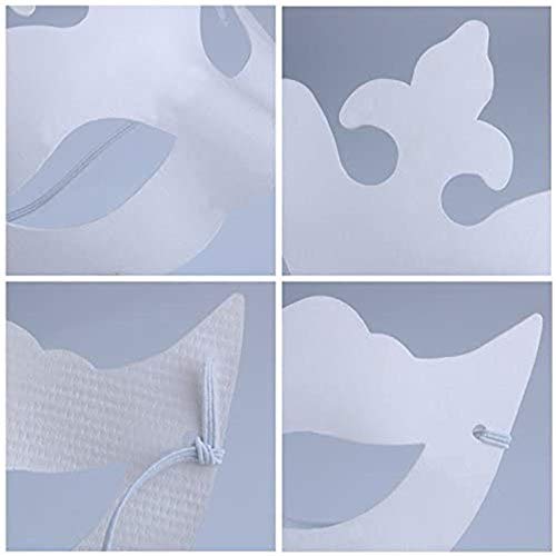 Media MáScara Pintada A Mano MáScara En Blanco MáScara De Papel MáScara Sin Pintar DecoracióN De Bricolaje Carnaval Veneciano Disfraz De Cosplay De Halloween Para NiñOs Mujeres Hombres 6 Piezas