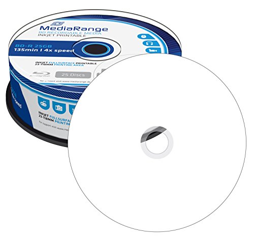 MediaRange MR504 Disco BLU-Ray Lectura/Escritura (BD) - BD-RE vírgenes (4X, Caja para Pastel)