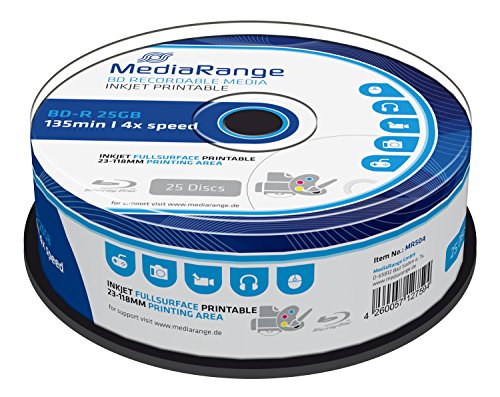 MediaRange MR504 Disco BLU-Ray Lectura/Escritura (BD) - BD-RE vírgenes (4X, Caja para Pastel)