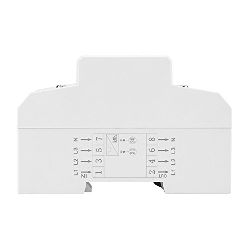 Medidor eléctrico - Medidor de energía electrónica KWh trifásico de cuatro alambres DIN KWh de LCD de 3 x 20 (80A)