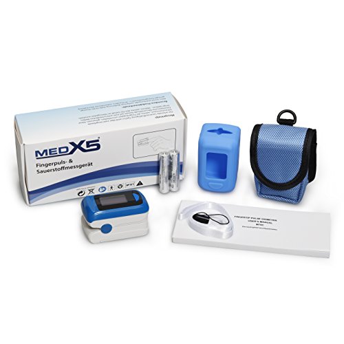 MedX5 OLED Pulsioximetro de dedo, pulsómetro, oxímetro, medidor de pulso, producto médico certificado