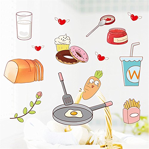 Meeoy Creativo Moderno Minimalista decoración del hogar gabinete de Mermelada de Fresa refrigerador Pegatinas de Pared, habitación de los niños Sala de Estar baño Arte de la Cocina Pegatinas de Pared