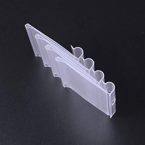 Meetory - Soportes de etiquetas de plástico transparente para estantes y archivadores, precio minorista, soportes para mostrar etiquetas (6 cm x 4 cm), 50 unidades