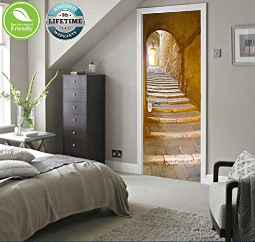 MeetYours Murales Para Puertas 3D Para Puertas Papel Pintado Puertas Autoadhesivo, Impermeable Papel Pintado Puerta Mural Puertas Pegatinas 3d Para Puertas Vinilos Decorativos Para Puertas 77x200cm