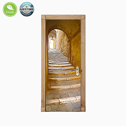 MeetYours Murales Para Puertas 3D Para Puertas Papel Pintado Puertas Autoadhesivo, Impermeable Papel Pintado Puerta Mural Puertas Pegatinas 3d Para Puertas Vinilos Decorativos Para Puertas 77x200cm