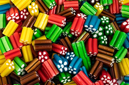 Mega Surtido de Regaliz La Asturiana - Surtido de regaliz multicolor en forma de ladrillo, muy vistoso, bolsa de 1 kilo