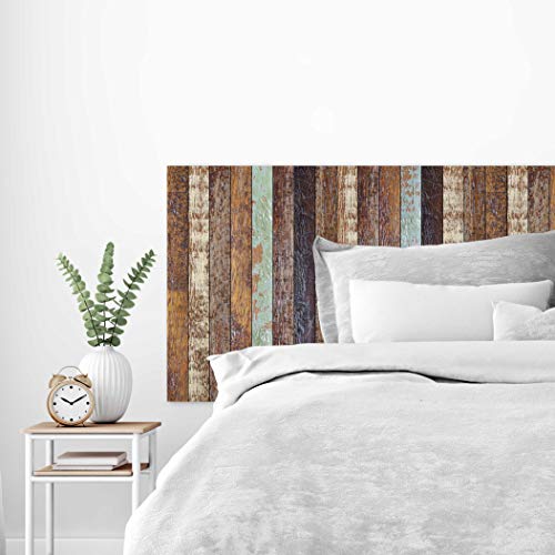 MEGADECOR Cabecero Cama PVC Decorativo Económico Textura de Tablas Distintos Colores Envejecidas Varias Medidas (150 cm x 60 cm)